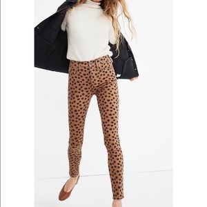 Madewell 10" High-Rise Skinny Jeans Leopard Dot
